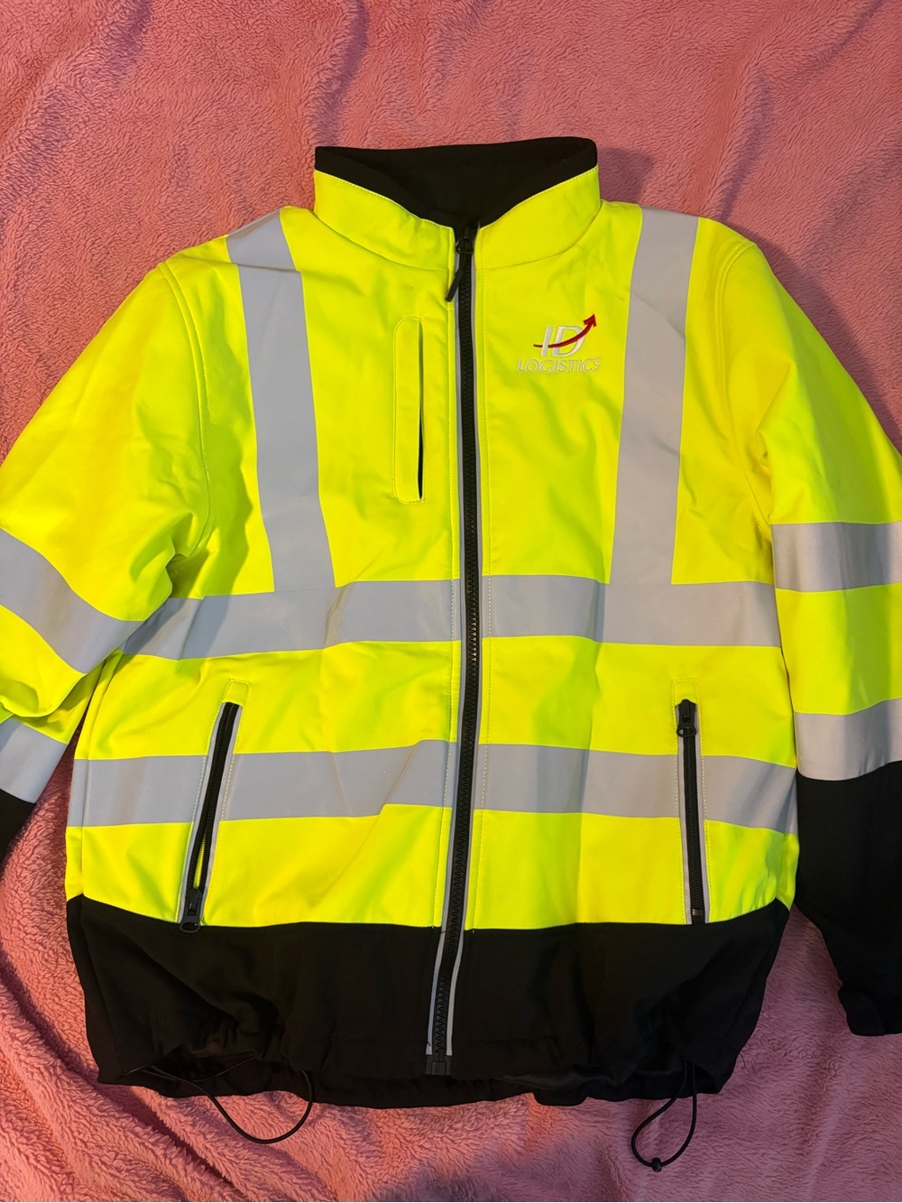 High-Visibility Yellow Reflective Work Windbreaker Jacket - Loresko